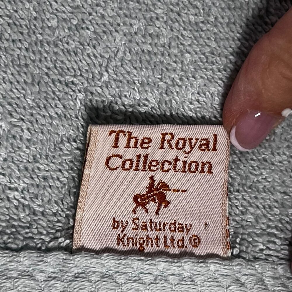 Vtg Embroidered Floral Bath Hand Towel Set of 4 The Royal Collection Green Pink - Picture 7 of 16